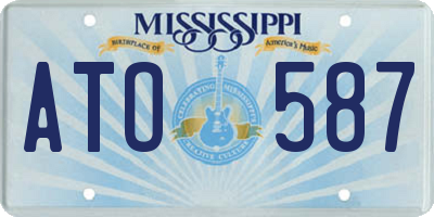 MS license plate ATO587