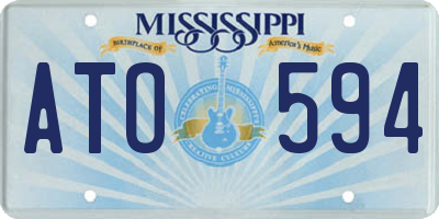 MS license plate ATO594