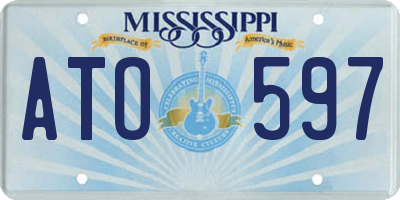 MS license plate ATO597
