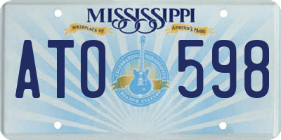 MS license plate ATO598