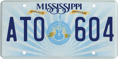 MS license plate ATO604