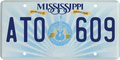 MS license plate ATO609
