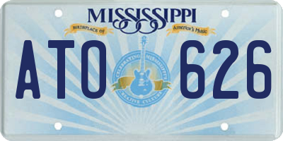 MS license plate ATO626