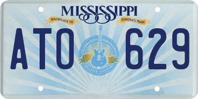 MS license plate ATO629