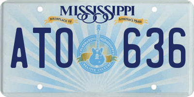 MS license plate ATO636