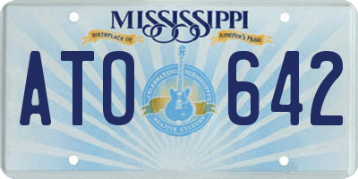 MS license plate ATO642