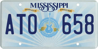 MS license plate ATO658