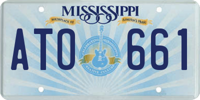 MS license plate ATO661