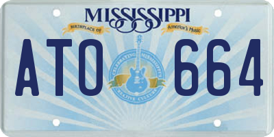 MS license plate ATO664