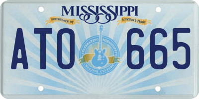 MS license plate ATO665