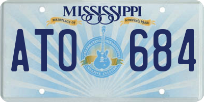 MS license plate ATO684