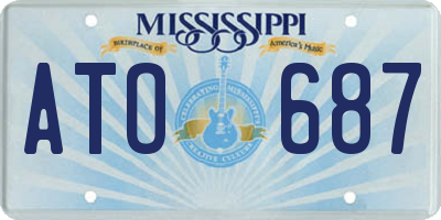 MS license plate ATO687