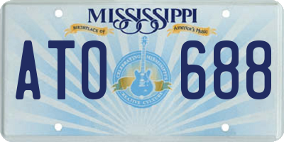 MS license plate ATO688