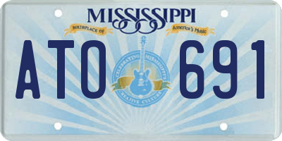 MS license plate ATO691