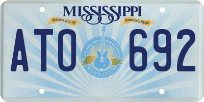 MS license plate ATO692