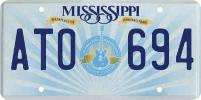 MS license plate ATO694