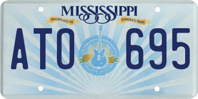 MS license plate ATO695