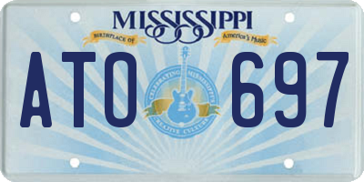 MS license plate ATO697