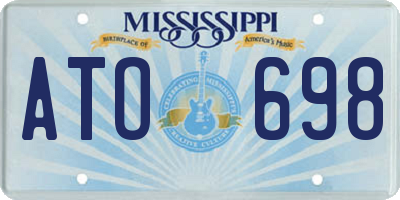 MS license plate ATO698