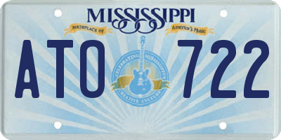 MS license plate ATO722