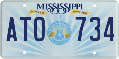 MS license plate ATO734