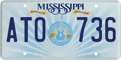 MS license plate ATO736