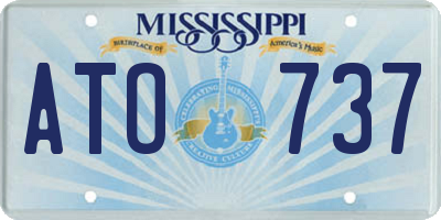 MS license plate ATO737