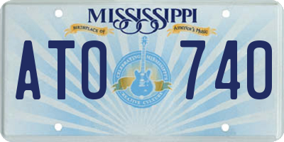 MS license plate ATO740