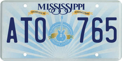 MS license plate ATO765