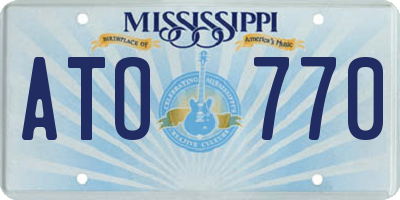 MS license plate ATO770