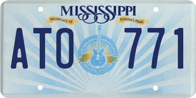 MS license plate ATO771