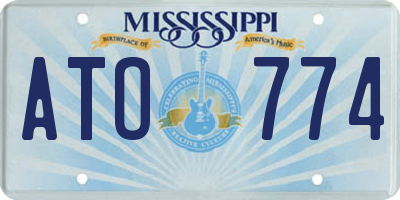 MS license plate ATO774