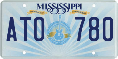 MS license plate ATO780