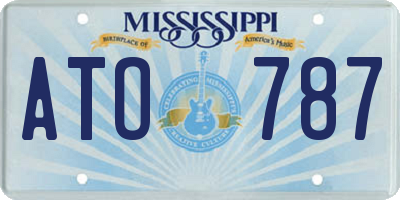 MS license plate ATO787