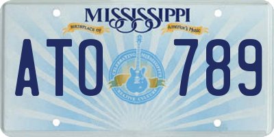 MS license plate ATO789