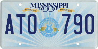 MS license plate ATO790