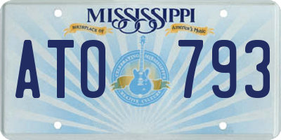 MS license plate ATO793