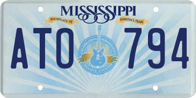 MS license plate ATO794