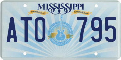 MS license plate ATO795
