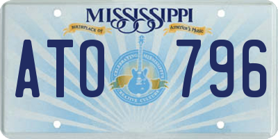 MS license plate ATO796