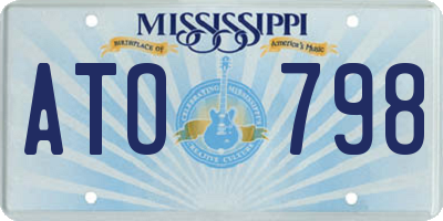 MS license plate ATO798