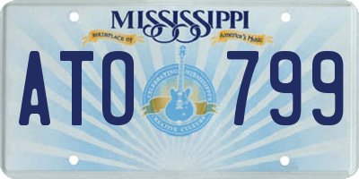 MS license plate ATO799
