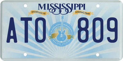 MS license plate ATO809