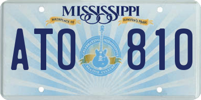 MS license plate ATO810