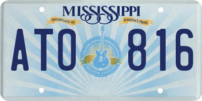 MS license plate ATO816