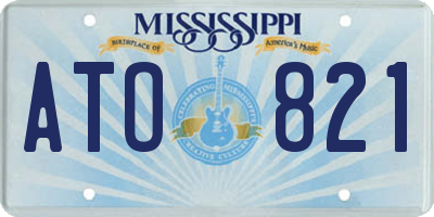 MS license plate ATO821