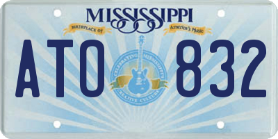 MS license plate ATO832