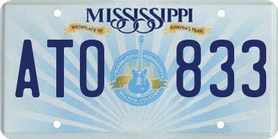 MS license plate ATO833