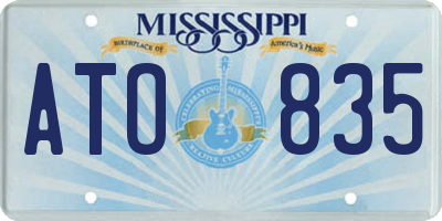 MS license plate ATO835