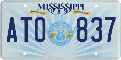 MS license plate ATO837